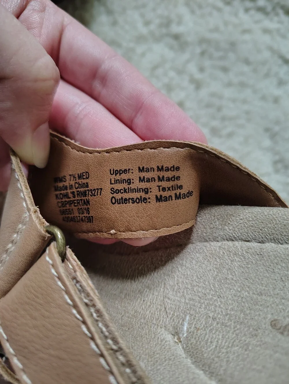 Croft & Barrow Women's Size 7.5 Tan Sandals